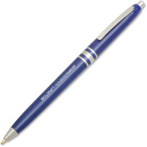 AbilityOne 7520013323967 SKILCRAFT Retractable Ballpoint Pen - Fine Point Type - Refillable - Blue - Blue Barrel - 1 Dozen