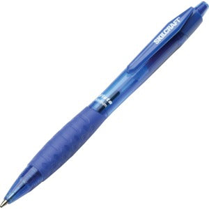 AbilityOne 7520014457223 SKILCRAFT Retractable Vista Ballpoint Pen - Medium Point Type - Refillable - Blue - Transparent Rubber Barrel - 1 Dozen