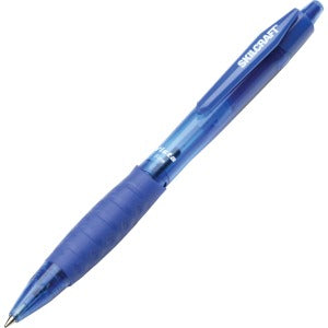 AbilityOne 7520014457228 SKILCRAFT Retractable Vista Ballpoint Pen - Fine Point Type - Refillable - Blue - Transparent Barrel - 1 Dozen