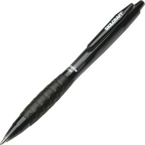 AbilityOne 7520014457233 SKILCRAFT Retractable Vista Ballpoint Pen - Fine Point Type - Refillable - Black - Transparent Barrel - 1 Dozen