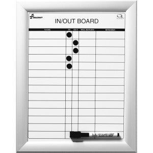 AbilityOne 7520014845261 SKILCRAFT Dry Erase In/Out Wallboard With Magnetic Accessories - 11" x 14" - Aluminum Frame - White