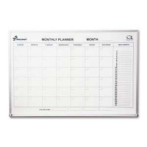 AbilityOne 7520014845263 SKILCRAFT Easel Wallboard Monthly Planner - 36" x 24"