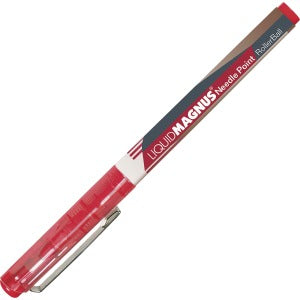 AbilityOne 7520015068501 SKILCRAFT Metal Clip Rollerball Pen - Medium Point Type - Red - 1 Dozen