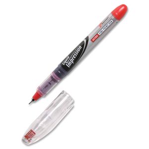 AbilityOne 7520015194367 SKILCRAFT Liquid Impression Marker - Red Ink - Translucent Barrel - 12 / Dozen