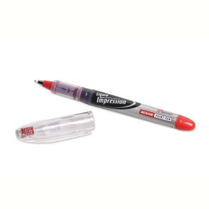 AbilityOne 7520015194375 SKILCRAFT Liquid Impression Marker - Red Ink - Translucent Barrel - 12 / Dozen