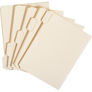 AbilityOne 7530002815941 SKILCRAFT Manila File Folder - Letter - 8 1/2" x 11" Sheet Size - 3/4" Expansion - 1/5 Tab Cut - 11 pt. Folder Thickness - Manila - Manila - 100 / Box