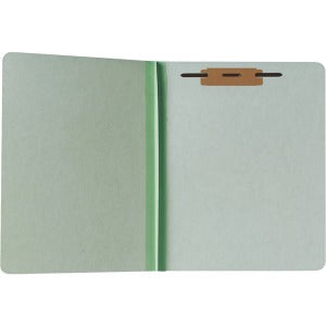 AbilityOne 7530009268981 SKILCRAFT Heavy-Duty Pressboard File Folder - Letter - 8 1/2" x 11" Sheet Size - 1" Expansion - 1 1/2" Fastener Capacity for Folder - 25 pt. Folder Thickness - Pressboard - Green - 100 / Box