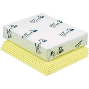 AbilityOne 7530011476811 SKILCRAFT Two-Sided Printing Xerographic Paper - Letter - 8 1/2" x 11" - 20 lb Basis Weight - 50% Recycled Content - 10 Ream - Yellow