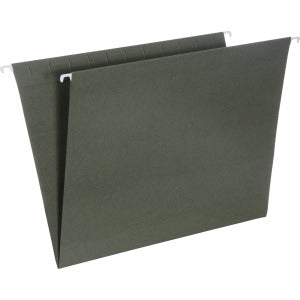 AbilityOne 7530013649496 SKILCRAFT Hanging File Folder - Letter - 8 1/2" x 11" Sheet Size - 2" Expansion - 11 pt. Folder Thickness - Paperboard - Green - 1 / Box