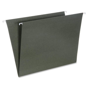 AbilityOne 7530013649497 SKILCRAFT Hanging File Folder - Letter - 8 1/2" x 11" Sheet Size - 2" Expansion - 1/3 Tab Cut - 11 pt. Folder Thickness - Paperboard - Green - 1 / Box