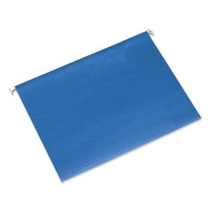 AbilityOne 7530013649499 SKILCRAFT Hanging File Folder - Letter - 8 1/2" x 11" Sheet Size - 2" Expansion - 1/5 Tab Cut - 11 pt. Folder Thickness - Paperboard - Blue - 1 / Box