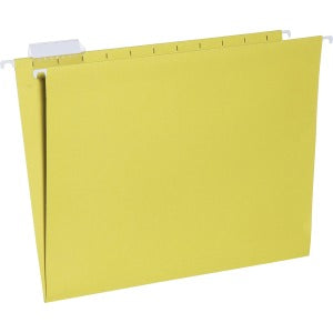 AbilityOne 7530013649501 SKILCRAFT Hanging File Folder - Letter - 8 1/2" x 11" Sheet Size - 2" Expansion - 1/5 Tab Cut - 11 pt. Folder Thickness - Paperboard - Yellow - 1 / Box