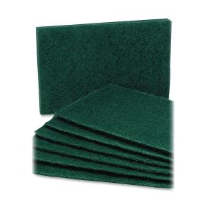 AbilityOne 7920007535242 SKILCRAFT Scouring Pad - 0.3" Height x 6" Width x 9.5" Depth - 10/Pack - Nylon - Green