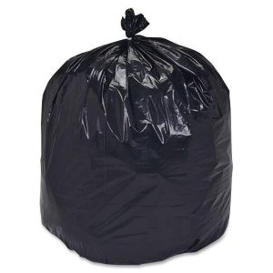 AbilityOne 8105013862399 SKILCRAFT Heavy-duty Recycled Trash Bag - 60 gal - 38" Width x 60" Length x 1.50 mil (38 Micron) Thickness - Low Density - Black - Polyethylene, Resin - 100/Carton