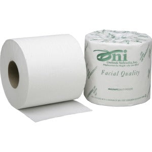 AbilityOne 8540005303770 SKILCRAFT Single Ply Toilet Tissue Paper - 1 Ply - 4" x 4" - 1200 Sheets/Roll - White - Paper - Perforated - For Office Building - 80 / Box