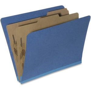 AbilityOne 7530015567914 SKILCRAFT Pressboard Classification Folder - Letter - 8 1/2" x 11" Sheet Size - 2" Expansion - Prong Fastener - 1" Fastener Capacity for Folder - 2 Divider(s) - 25 pt. Folder Thickness - Pressboard - Dark Blue - Recycled - 10 / B