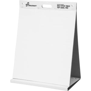 AbilityOne 7530015772170 SKILCRAFT 7530-01-577-2170 Self-Stick Easel Pad - 20 Sheets - Plain - 20" x 23" - White Paper - Resist Bleed-through, Easy Tear, Repositionable, Self-adhesive - Recycled - 20 / Pad