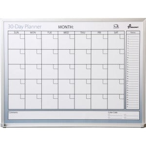 AbilityOne 7520012239896 SKILCRAFT 7520-01-223-9896 Dry Erase Planner - Daily - 24" x 36" - Aluminum Frame