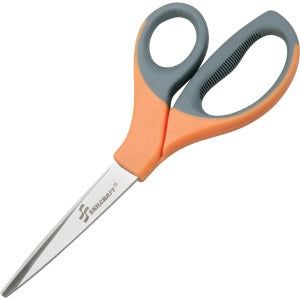 AbilityOne 5110012414373 SKILCRAFT Straight Trimmers - 3.63" Cutting Length - 8.3" Overall Length - Straight-left/right - Stainless Steel - Orange, Black - 1 Each