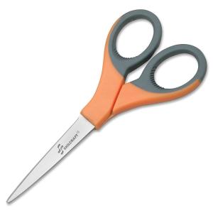 AbilityOne 5110012414375 SKILCRAFT Sewing Scissors - 3" Cutting Length - 6.6" Overall Length - Straight-left/right - Stainless Steel - Orange, Black - 1 Each