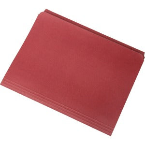 AbilityOne 7530013649484 SKILCRAFT Straight Cut Stained File Folders - Letter - 8 1/2" x 10 63/64" Sheet Size - 11 pt. Folder Thickness - Red - Recycled - 100 / Box