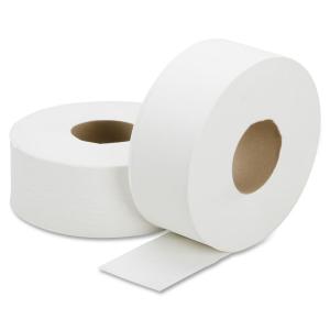 AbilityOne 8540015909072 SKILCRAFT Jumbo Roll Toilet Tissue - 1 Ply - 3.70" x 2000 ft - White - Fiber - Non-chlorine Bleached - For Restroom, Washroom - 12 / Box