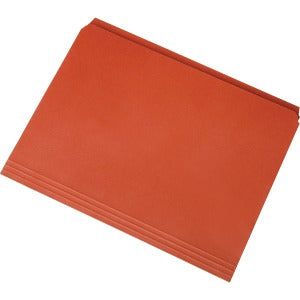 AbilityOne 7530013649506 SKILCRAFT Straight Cut Scored Bottom File Folders - Letter - 8 1/2" x 11" Sheet Size - 3/4" Expansion - 11 pt. Folder Thickness - Orange - Recycled - 100 / Box