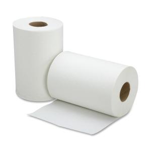 AbilityOne 8540015923021 SKILCRAFT Continuous Roll Paper Towel - 1 Ply - 8" x 350 ft - White - Fiber, Paper - Absorbent, Nonperforated, Non-chlorine Bleached - For Restroom - 12 Sheets Per Carton - 12 / Carton