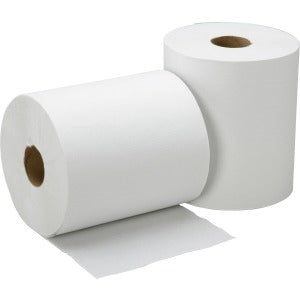 AbilityOne 8540015923323 SKILCRAFT 1-ply Hard Roll Paper Towel - 1 Ply - 8" x 600 ft - White - Fiber, Paper - Absorbent, Nonperforated, Non-chlorine Bleached - For Restroom - 12 / Carton