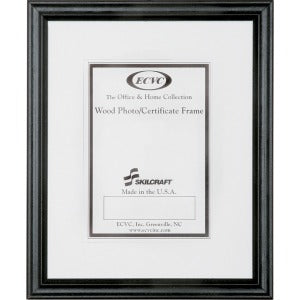 AbilityOne 7105000528686 SKILCRAFT Style A Wood Frame - 11" x 14" Frame Size - Wall Mountable - Vertical, Horizontal - 12 / Box - Wood - Black