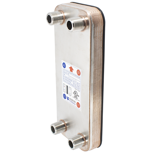 Legend Valves 807-001 3/4" Stainless Steel 10 Plate (50M BTU/H) Heat Exchanger