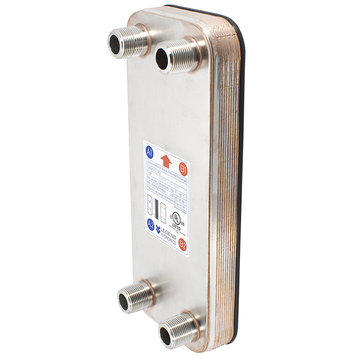 Legend Valves 807-071 1" Stainless Steel 10 Plate (50M BTU/H) Heat Exchanger