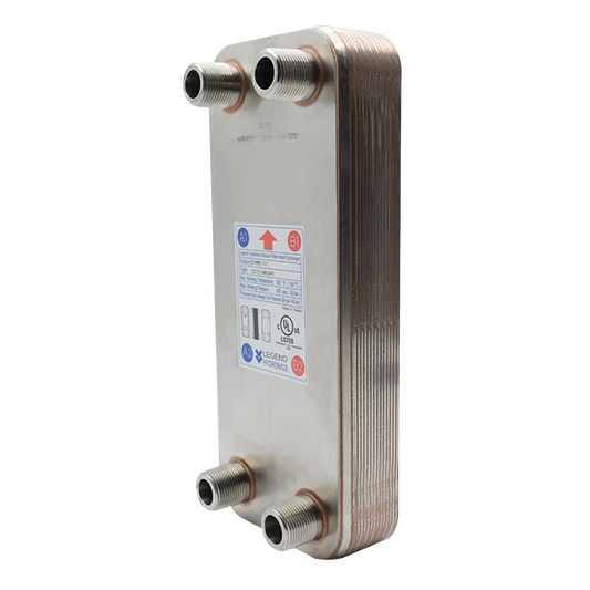Legend Valves 807-004 3/4" Stainless Steel 14 Plate Double Wall Heat Exchanger