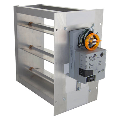 iO HVAC Controls CD-3020 30 X 20 Carrier/Bryant Rectangular Zone Damper - Belimo 3 Wire Actuator