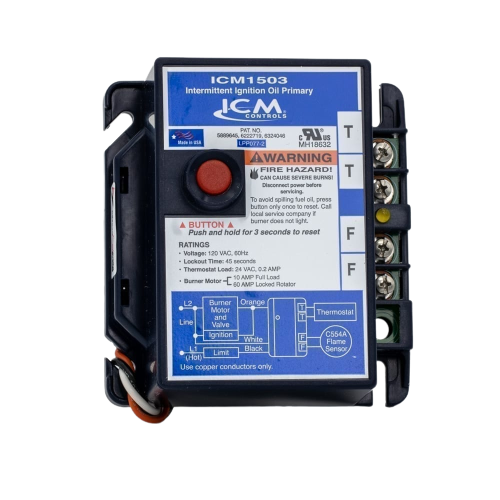 ICM Controls ICM1503 OIL BURNER PRIMARY CONTROL(45-Second Safety Timing)