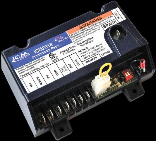 ICM Controls ICM2918 ICM Controls ICM2918 Universal Intermittent Pilot Gas Ignition Control Module