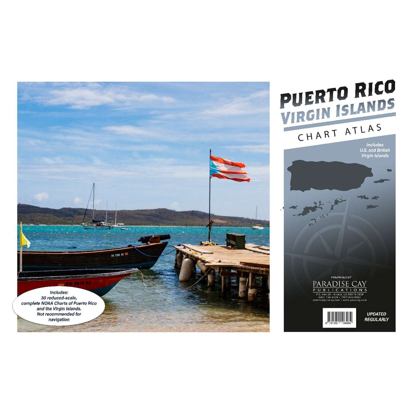 Paradise Clay IHP_PRCB Puerto Rico/Virgin Islands Chart Atlas (12 x 18" Spiral-Bound)