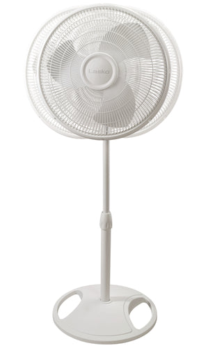 Lasko 2520 16" Oscillating 3-Speed Pedestal Fan, White