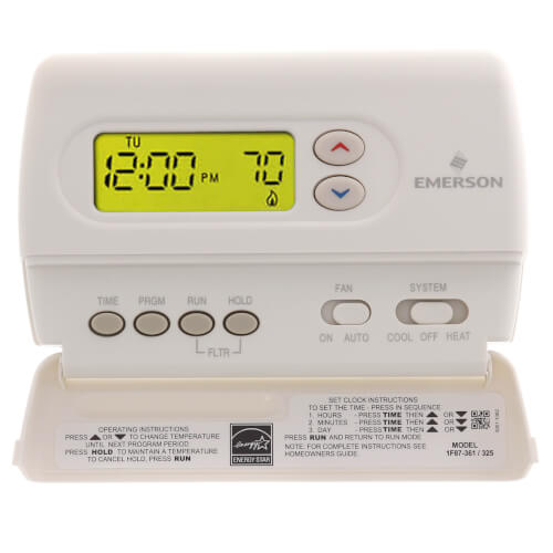 White Rodgers 1F87-361 7-Day Programmable Thermostat, 24 Volt or Millivolt system