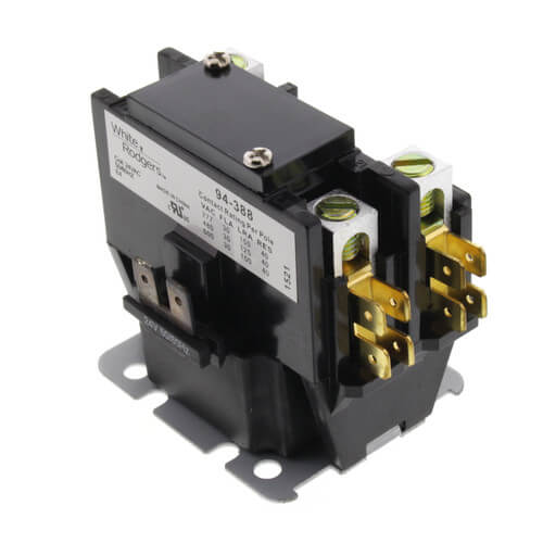 White Rodgers 94-388 1 Pole Contactor, 24 VAC Coil, 50/60 Hz, 30 Amp Contacts. Coil Data: 16.5 Ohms DC Resistance, 208 mA