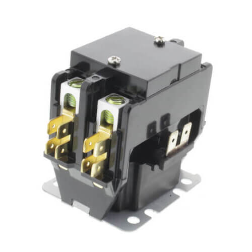 White Rodgers 90-245 2 Pole Contactor, Type 122, 120 VAC Coil, 30 Amp Contacts, 224 Ohms DC Resistance, 50 mA