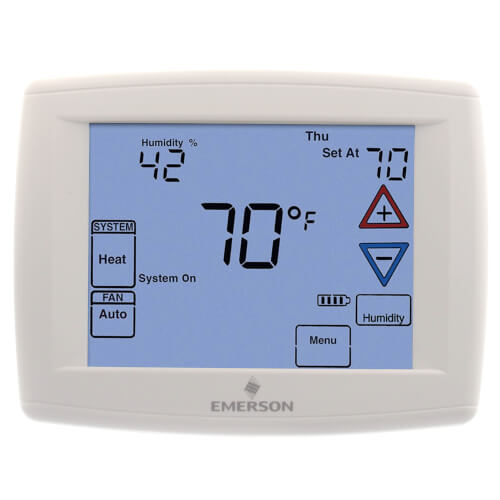 White Rodgers 1F95-1291 Programmable, 4H/2C, Big Blue Digital Touchscreen Humidity Thermostat