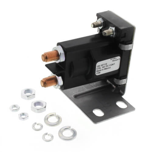 White Rodgers 120-107112 Solenoid w/ Continuous Duty, Normally Open Continuous Contact Rating 100 Amps (14 VDC Isolated Coil)