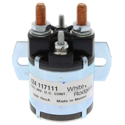 White Rodgers 124-117111 Solenoid Continuous Duty, Normally Open Continuous Contact Rating 100 Amps (36 VDC Isolated Coil)