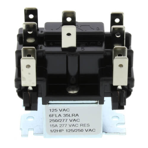 White Rodgers  90-342 2 Pole, Type 91, 208/240 VAC Coil, DPDT, 2 Sets Of Power Rated Contacts. 1,600 Ohms DC Resistance, 38 mA