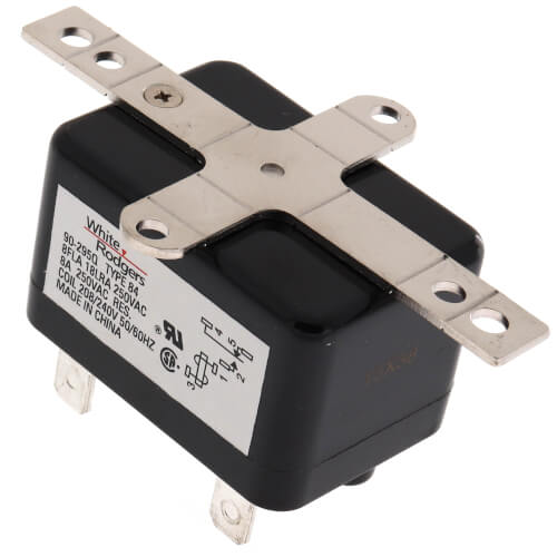 White Rodgers 90-295Q Type 84 Fan Relay, 208/240 VAC Coil, SPDT. Coil Data: 7,000 Ohms DC Resistance, 12.5 mA (Nominal), 3 VA (Nominal), 4 VA (Inrush)