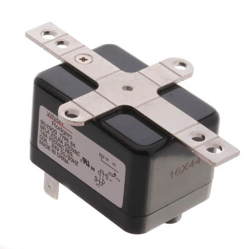 White Rodgers 90-290Q Fan Relay, Type 84, 24 VAC Coil, SPNO. Coil Data: 90 Ohms DC Resistance, 125 mA (Nominal), 3 VA (Nominal), 4 VA (Inrush)