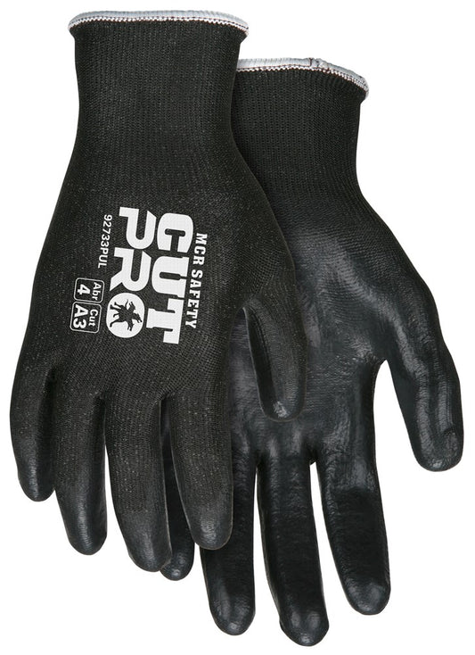 MCR Safety 92733PUXXL MCR Safety Cut Pro® 13-Gauge HyperMax® Shell Cut, Abrasion, and Puncture Resistant Work Gloves PU Coated Palm and Fingertips (1 Pair)