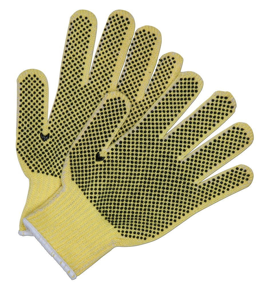 MCR Safety 9363S MCR Safety Cut Pro® 7-Gauge Kevlar® with Cotton Interior Cut-Resistant Work Gloves PVC Dots on 2 Sides Regular Weight (1 DZ)
