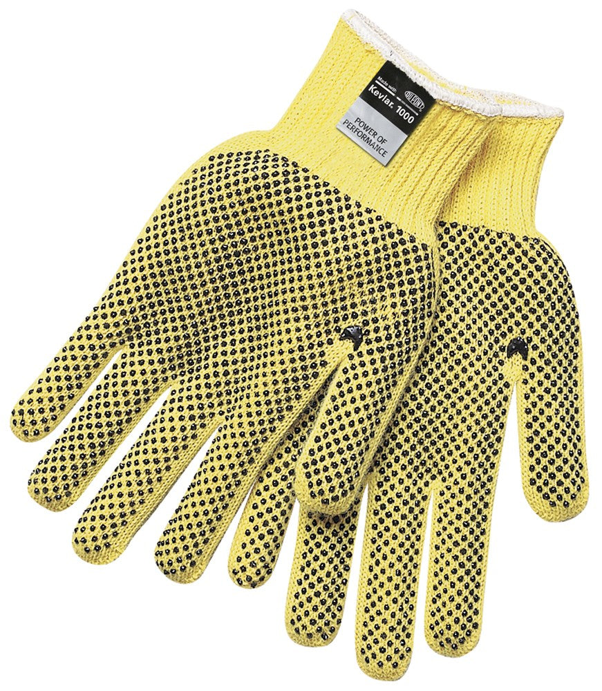 MCR Safety 9366L MCR Safety Cut Pro® 7-Gauge DuPont™ Kevlar® Shell  Cut Resistant Work Gloves PVC Dots on 2 Sides Regular Weight (1 DZ)